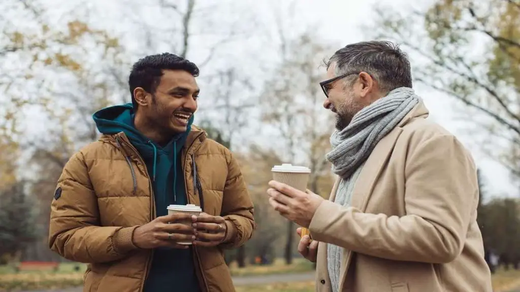 men happy and smiling